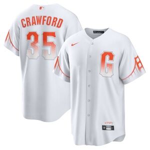 Nike San Francisco Giants City Connect Brandon Crawford Jersey (White/Orange)